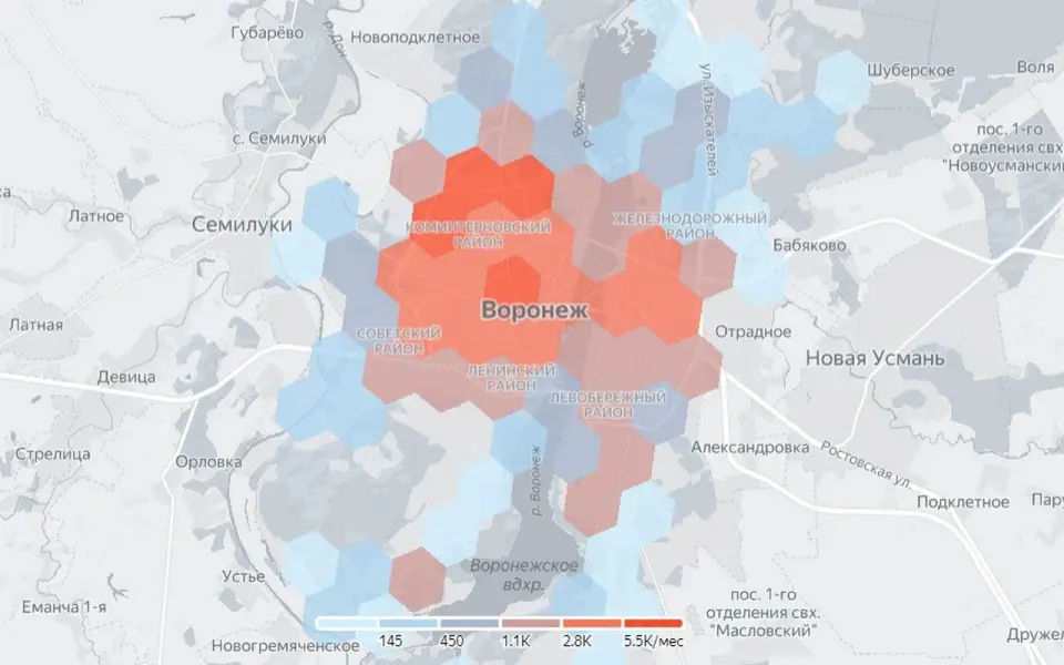 Предприниматели смогут оценить бизнес-потенциал Воронежа через систему «Яндекса»