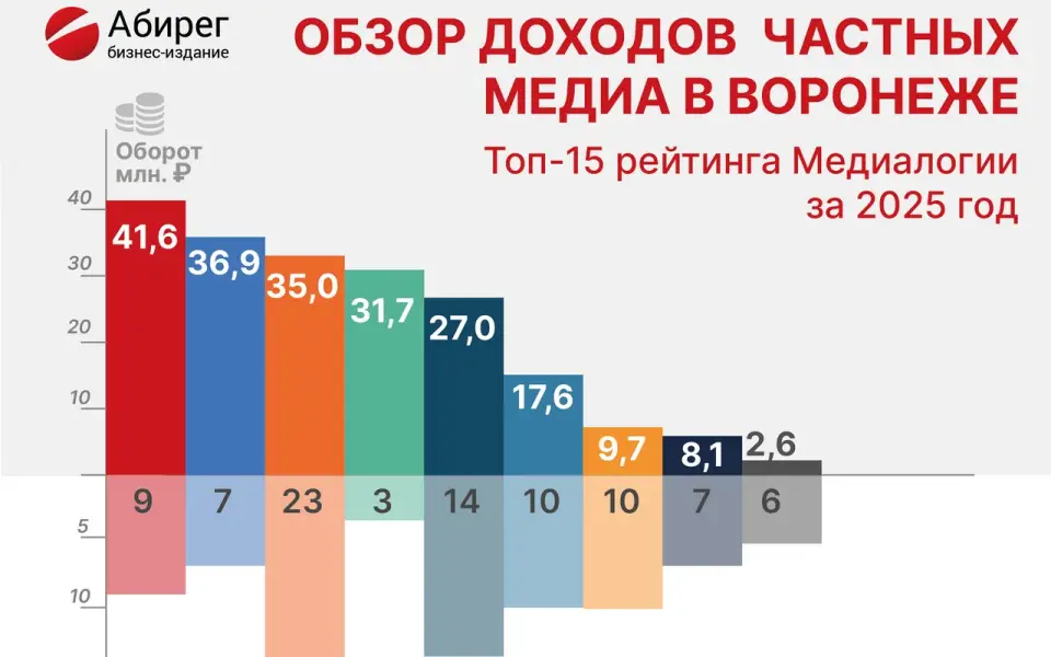 В Воронеже составлен рейтинг доходов частных медиа В Воронеже составлен рейтинг доходов частных медиа