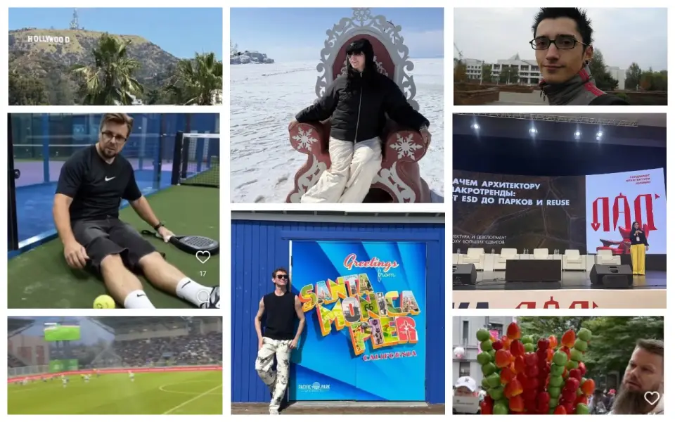 «Сливки соцсетей»: калифорнийские холмы, обучение паделу и поход на матч 