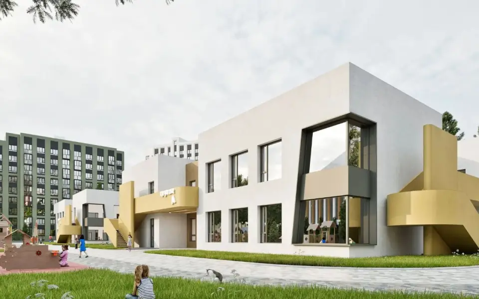 Детсад «Золотой ключик» в воронежском микрорайоне «Ключи» будет достроен в срок и станет частью учебного центра