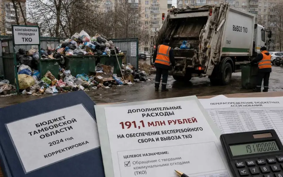 Рекомендации Минфина вынуждают тамбовские власти потратить дополнительно почти 200 млн рублей на своевременный вывоз мусора