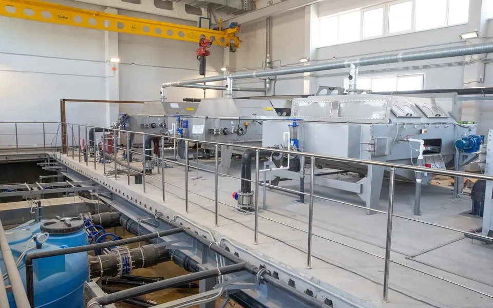 Цех обезвоживания осадка на Левобережных очистных сооружениях запустили в Воронеже за 750 млн рублей