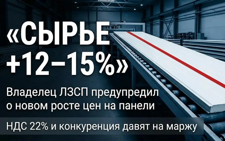 Старые запасы заканчиваются: владелец ЛЗСП предсказал рост цен на сэндвич-панели Старые запасы заканчиваются: владелец ЛЗСП предсказал рост цен на сэндвич-панели