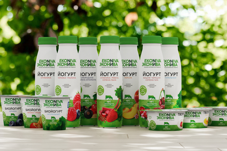 «Эконива» (активы в Черноземье) провела редизайн упаковки для продуктов йогуртно-десертной группы