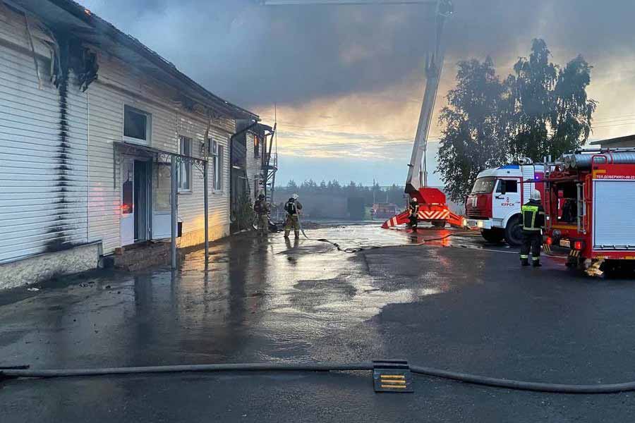 Пожар на территории курского завода «Бел-Поль» произошел из-за атаки беспилотника