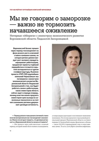 Полоса 12 выпуска Абирег ТОП-100 2026